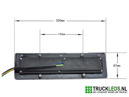 LED Aanhanger achterlicht wit 24V.