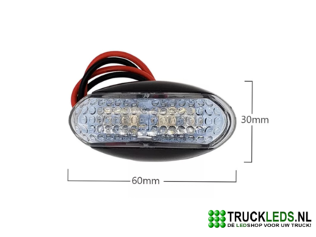 Mini LED breedte/hoogte markering rood.