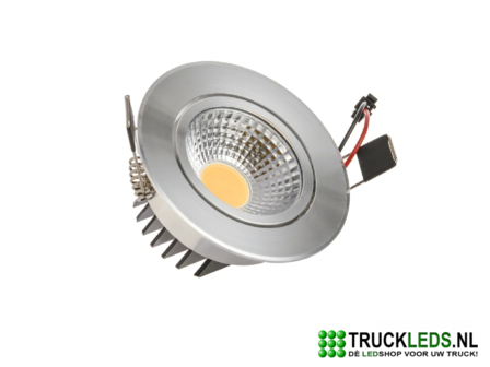 3W LED spot dimbaar rvs.