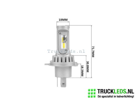 H4 LED hi/lo koplamp.