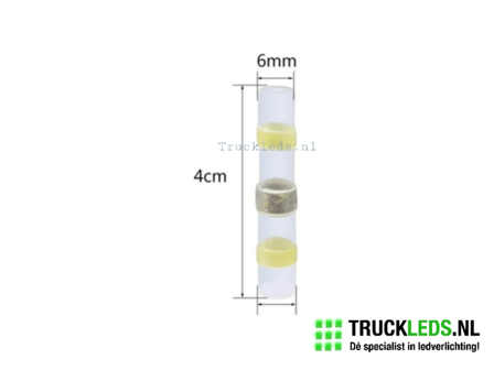 Geel soldeer buisje 4.0-6.0mm2. 100st