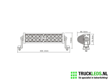 LED bar 72W 40,5cm.