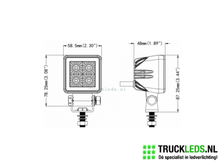 LED werklamp 12 Watt mini.