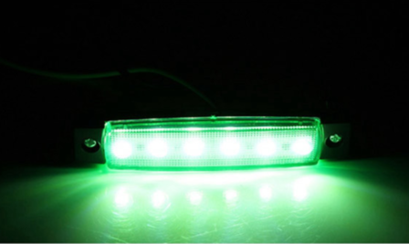 Markeer/sier LED groen 12V.