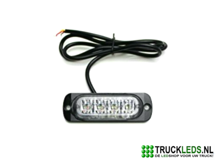 Ultra compacte LED flitser 12W Oranje.