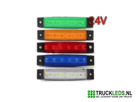 Markeer/sier LED rood 24V.