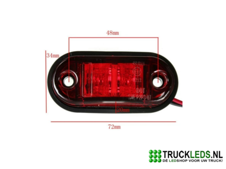 2 LED Zijmarkering/sier verlichting wit.