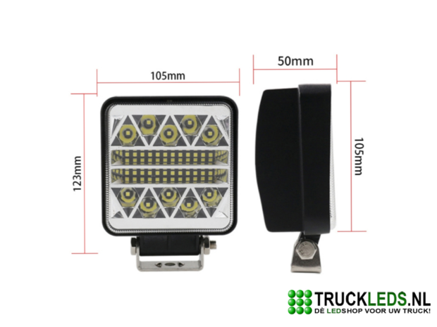 LED werklamp 62 Watt vierkant.