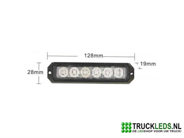 Slim-line LED flitser 18W.