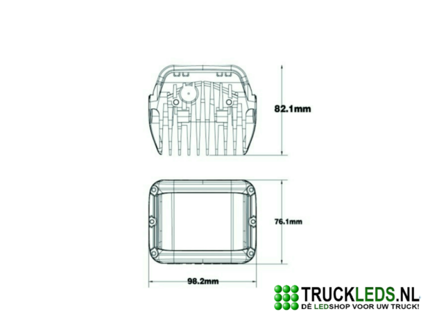 36W LED Verstraler met witte LED flitser.