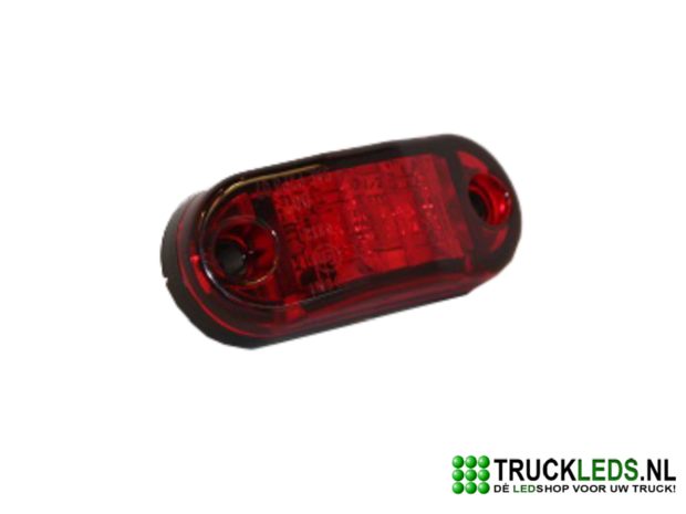 Zeeziekte Normaal oog 2-LEDZijmarkering/sier-verlichting-Rood. - Truckleds