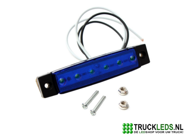 Markeer/sier LED blauw 12V.