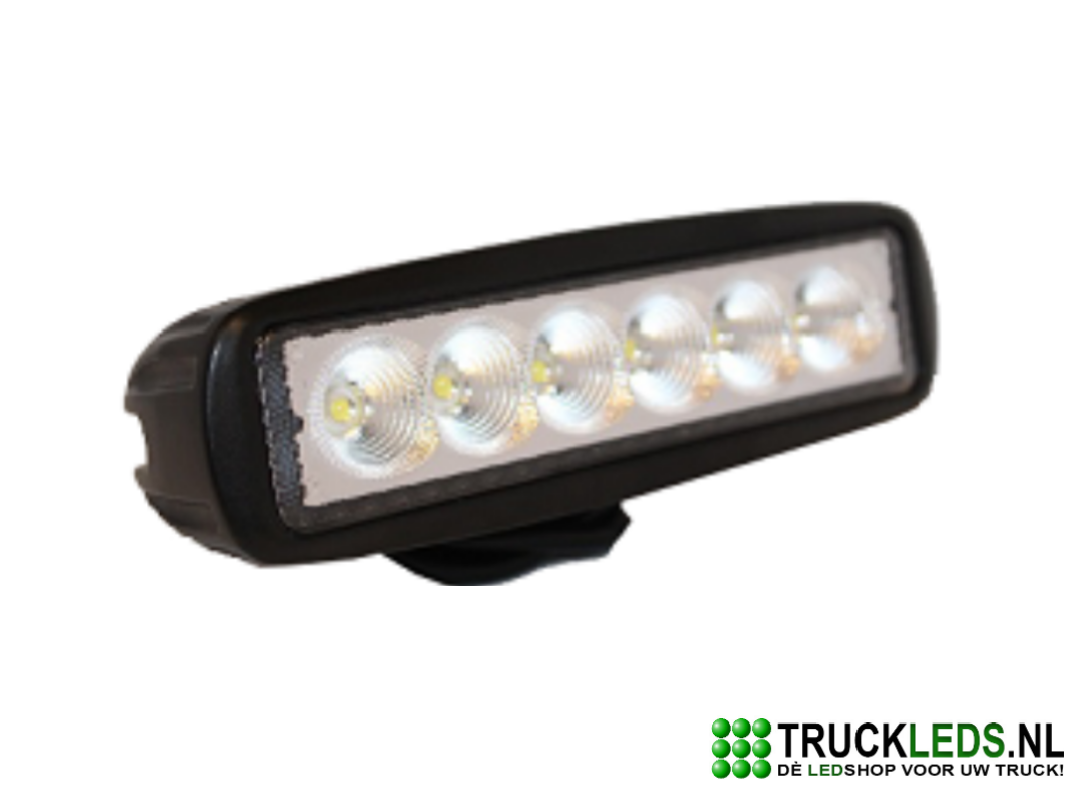 Nylon hoofd bladerdeeg LED-werklamp-18-Watt-rechthoek. - Truckleds